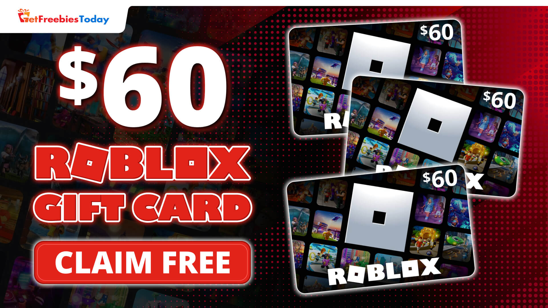 Pick $60 Roblox Gift Card Free At Ease